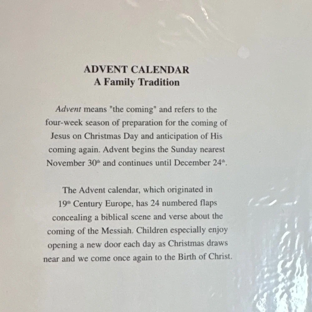 2 Vintage Autom Advent Calendar Nativity Scene Christmas‎ Countdown 24 Doors